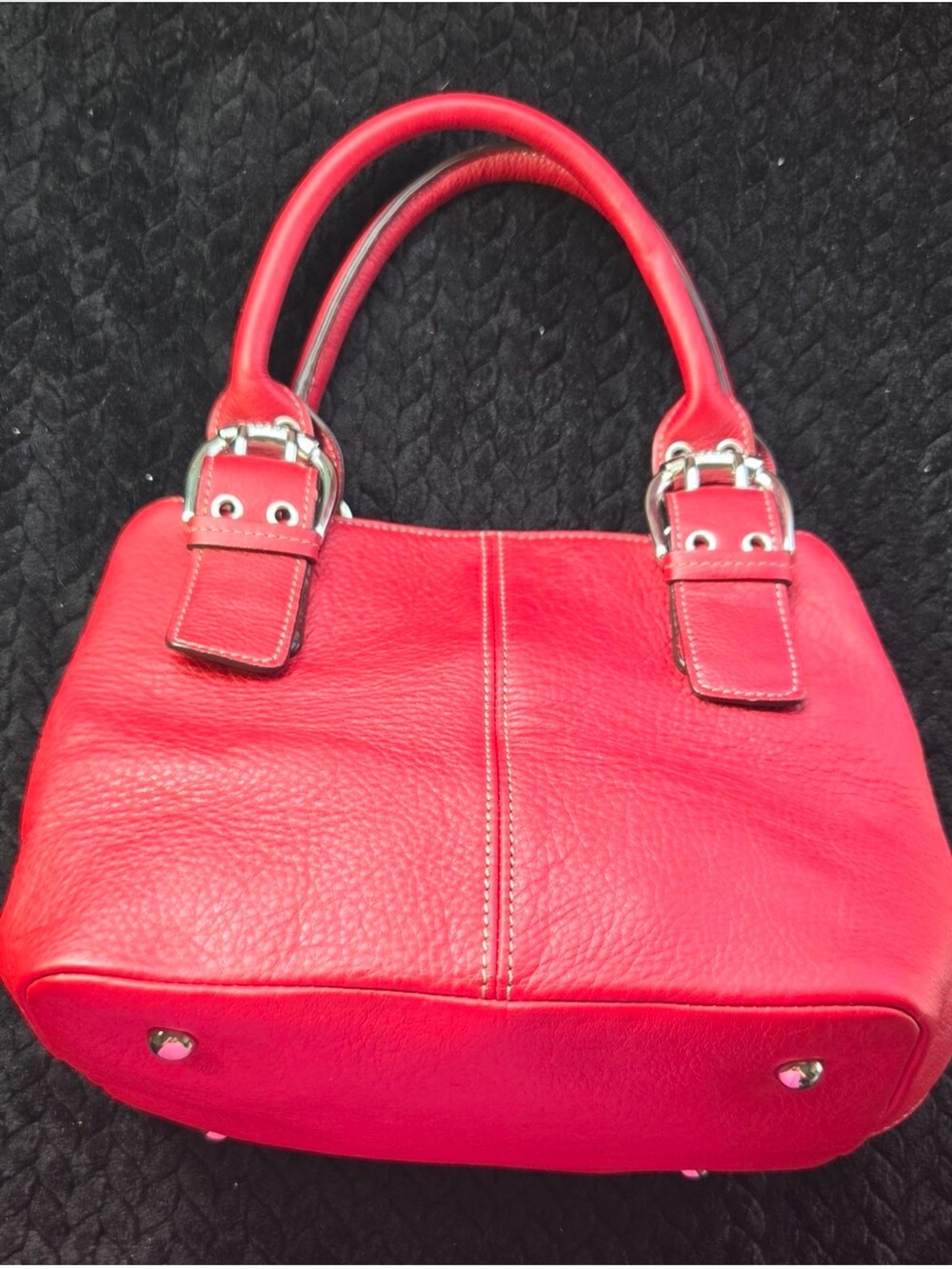 Tignanello Red Leather Satchel